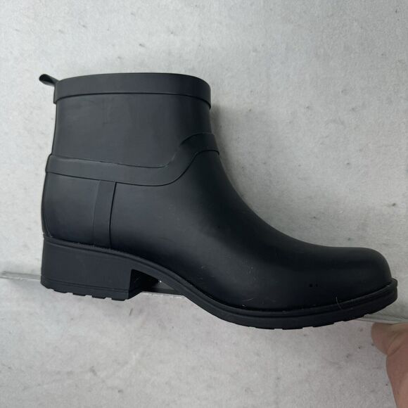 Lucky Brand‎ Rounded Toe Pull On Rubber Black Ankle Boots Casual Booties Size 9 - Picture 9 of 13